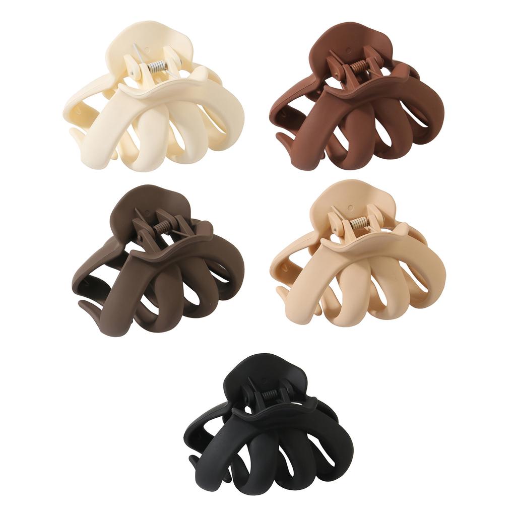 Matte Hair Clips for Women and Girls - Rectangle and Double Row Small Claw Clips for Thin/Medium Fine Hair - Nonslip Jaw Clips