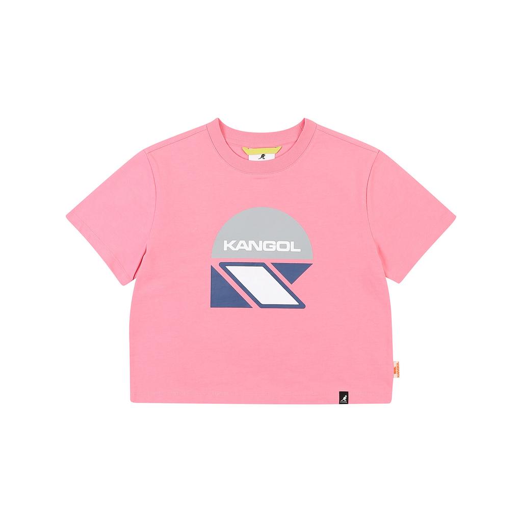 KANGOL Crs Women'S Big Logo T-Shirt 9030 Pink