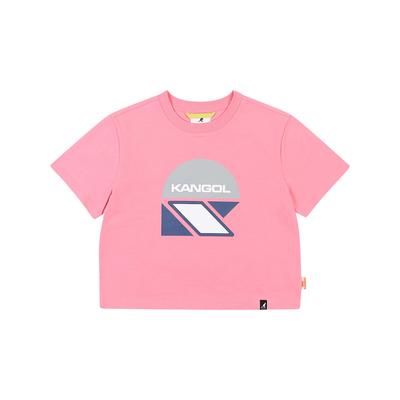 KANGOL Crs Women'S Big Logo T-Shirt 9030 Pink