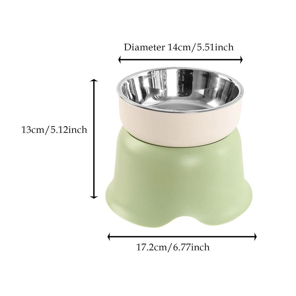 Raised Cat Bowl Detachable Stainless Steel Bowl Cat Food Dish for Cats Puppy