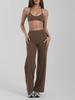New Neck and Chest Gathering Underwear Yoga Suit Fitness Sports Trousers Pilates Quick-drying Two-piece Set