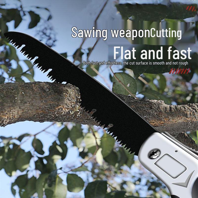 Compact Folding Outdoor Hand Saw - Manganese Steel Blade for Wood & Bamboo