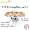 Sace Gems GRA Certified 1ct Moissanite Ring VVS1 Lab Diamond Solitaire Ring for Women Engagement Promise Wedding Band Jewelry