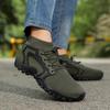 Atmungsaktive gestrickte Herren-Wanderschuhe High-Top Casual Sportschuhe Rutschfeste Outdoor-Trekking-Reise-Sneaker Große Größe 38-48