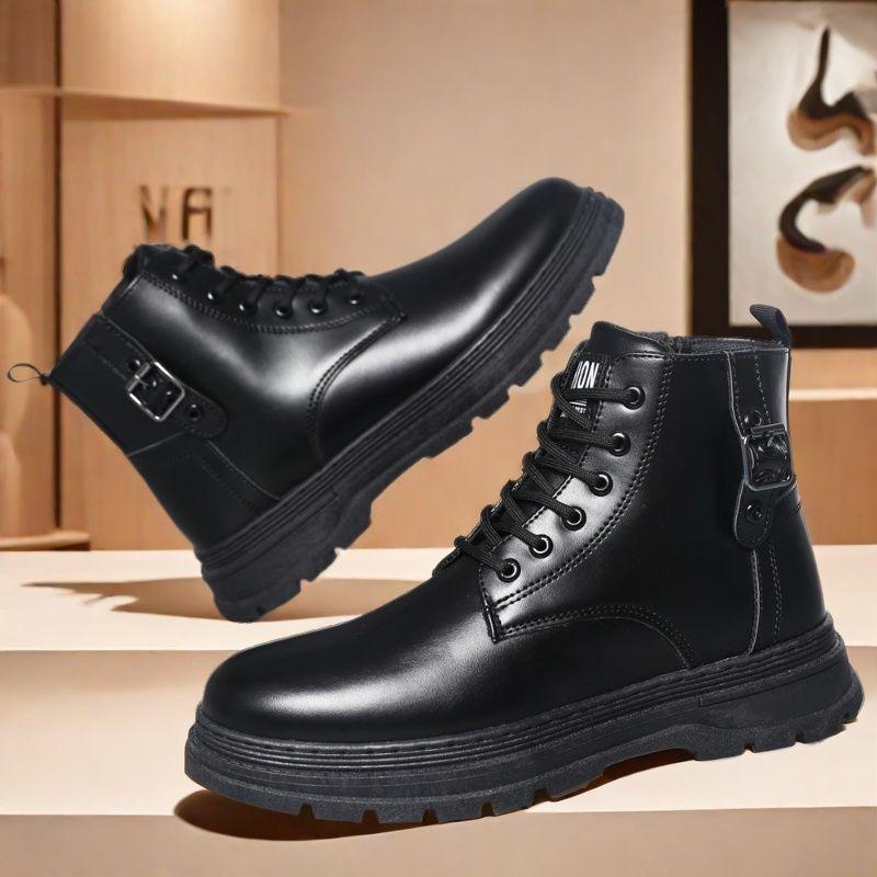 

45/46 Большой размер Ботинки Мартин Осень Боковая молния Мужские Средняя высота Локомотивный Уличный стиль Высота Кожаная обувь Высокая высота Повседневная 46