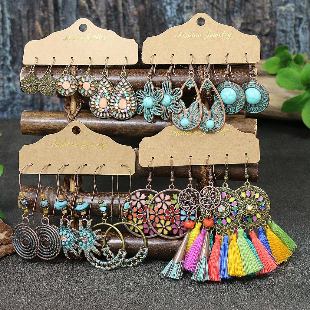 New Drop Dangle Earrings Sun Flower / Geometry / Tassel Design Match Daily Outfits Party Decor Perfect Gift For Mom&Friends