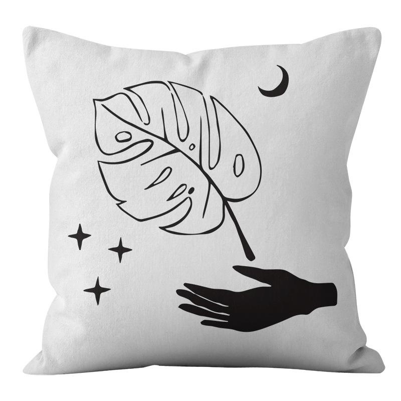 Kissenbezug Kissen Kreative Abstrakte Kunst Gestreiftes Gesicht Sofa Schlafzimmer Dekor Zuhause Auto Moda