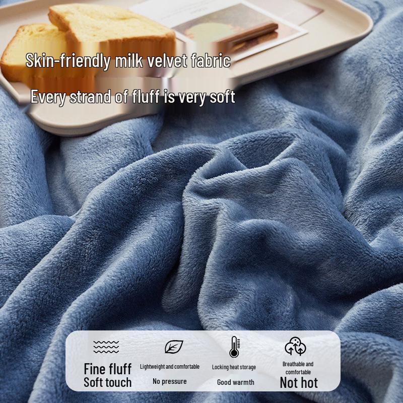 Winter Plush Coral Fleece Bed Sheet and Blanket Three-Piece Set - Thickened, Non-Slip, Perfect for Dorms