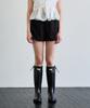 Alikim Ribbon Jersey Track Micro Shorts / Black