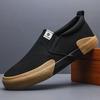 Men's Canvas Shoes Slip On Spring Autumn Breathable Wear-Resistant Slip On Classic Retro Casual Korean Styel Board Shoe