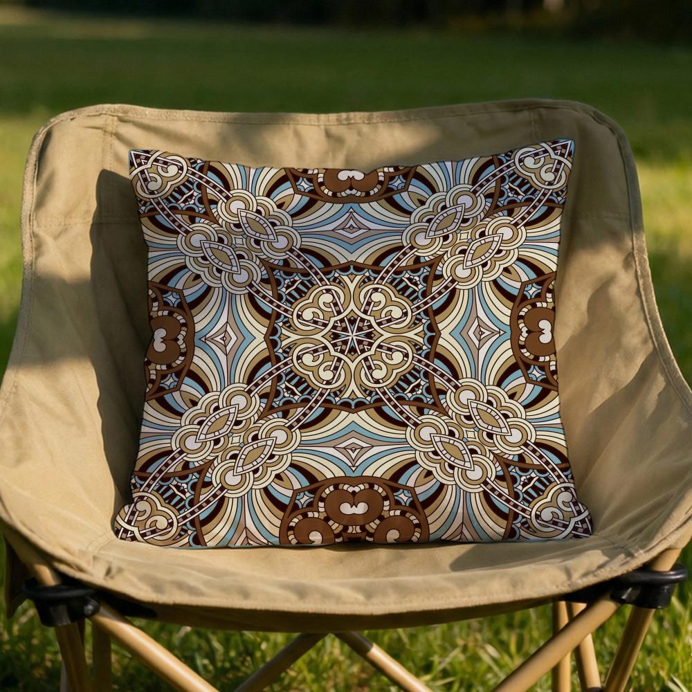 Boho Mandala Floral Pattern Cushion Cover Soft Reversible  Durable Pillow Cover  MultiScene Use for Home  Car Daily Comfort