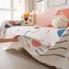 Nordic Wealth Cat Sofa Towel Cartoon Printed Anti-Dirt Sofa Cover for All Seasons Multi Functional All Inclusive Knee Blanket
