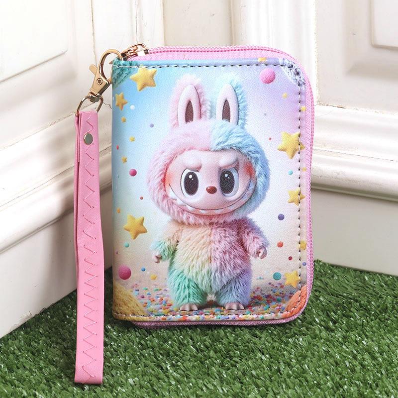 Cartoon Cute and Hot Labubu Male and Female Students Handheld Wallet