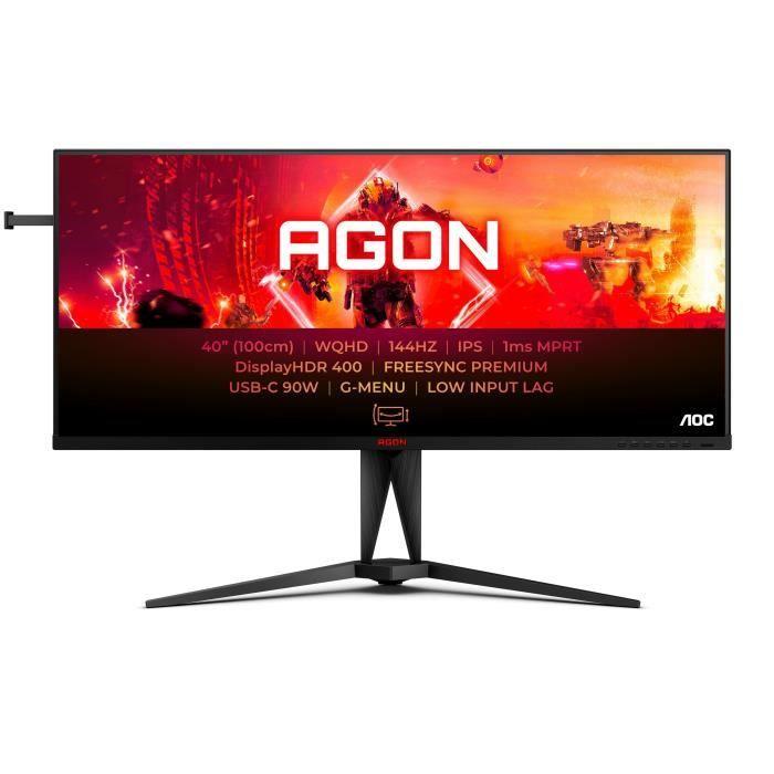 PC Gaming Monitor - AOC - AG405UXC - 40" IPS UWQHD 1ms 144Hz HDMI DP USB-C HP Pivot Height Adjustable Freesync Premium HDR 400