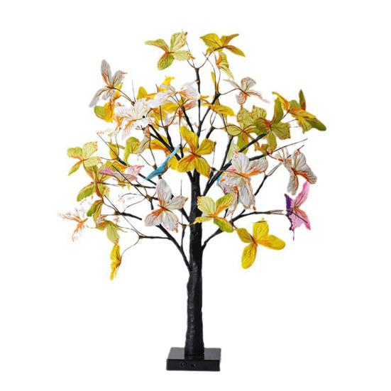 Romantic Heart-Shaped Birch Tree Lamp 23 Inch Valentines Day Decor with Red Pink Silver Hearts Adjustable Branches USB Powered Timer Romantic Lighting