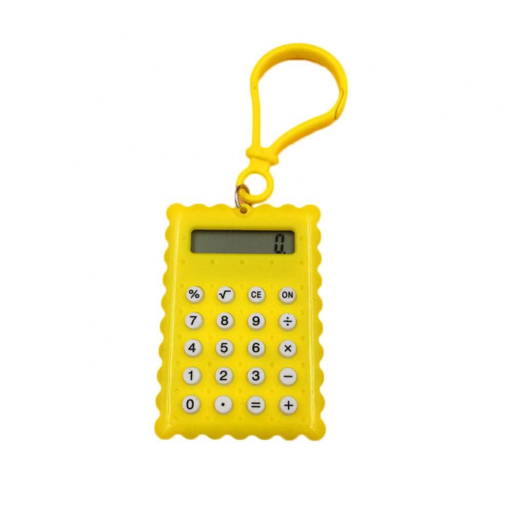 Battery Student Biscuit Shaped Calculator Calculator Keyring Electronic Calculator Stationery