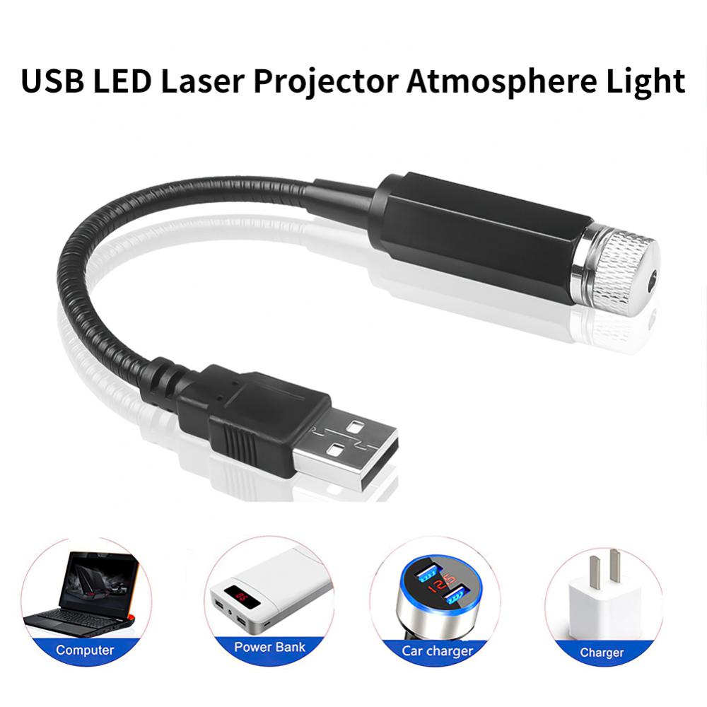 1pc Romantische LED Sternenhimmel Nachtlicht USB Auto Dach Stern Licht Projektor Einstellbare Atmosphäre Galaxy Lampe Für Zimmer Decke