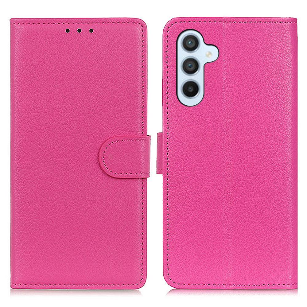 For Samsung Galaxy S26+ Wallet Case PU Leather Phone Cover Litchi Texture