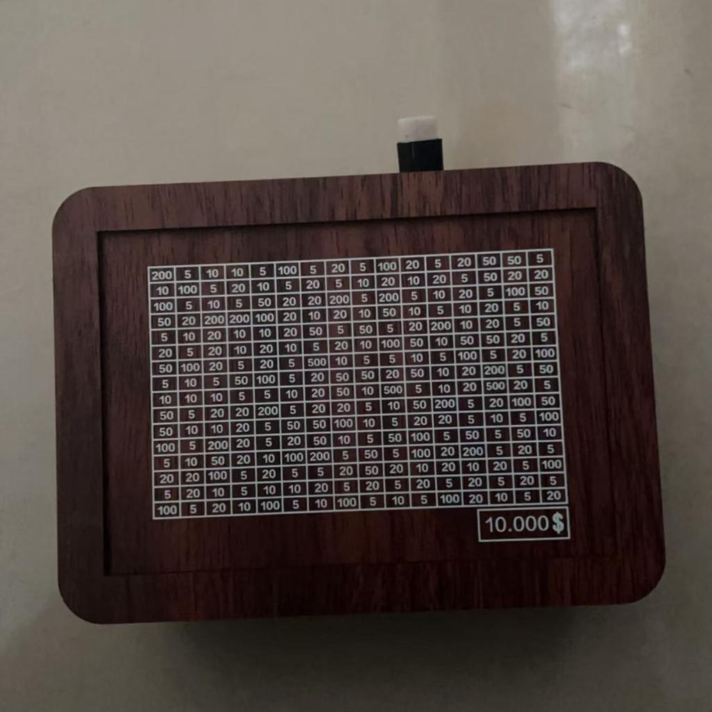 Salvadanaio da 1000/3000/5000/10000 Euro Salvadanaio in legno riutilizzabile con obiettivo di risparmio e scatola numerica Decorazione per la casa