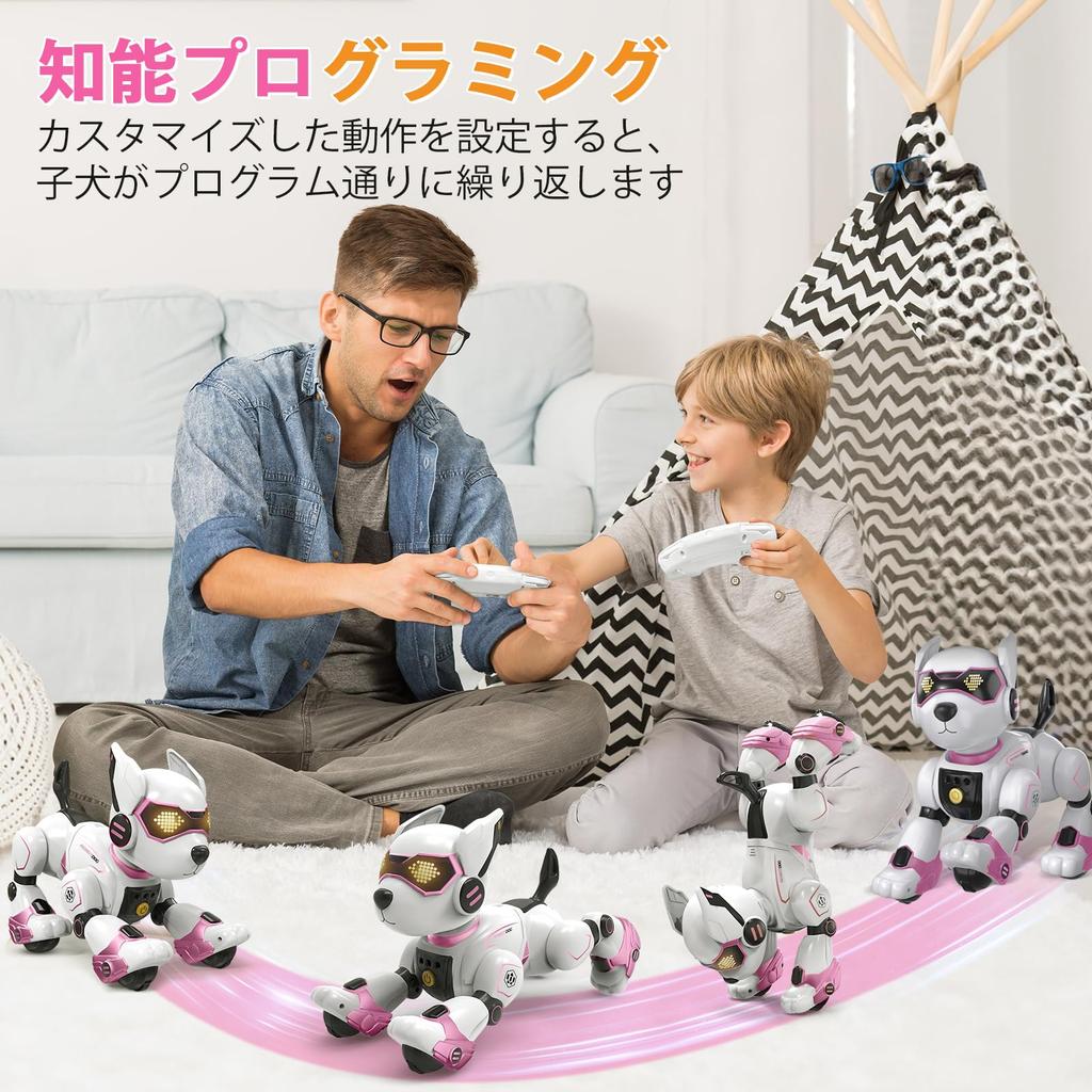 Robot Dog, Music Playing Dog-Shaped Robot Programming, Voice Controlled Electronic Pet, Touch and Interactive Pet Toy, Boys and Girls, Birthday Gift,
