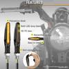 2pcs Multi-functional Motorcycle Turn Signal IP68 12V LED Portable Line Strip Running Horse Indicator Taillight Flash