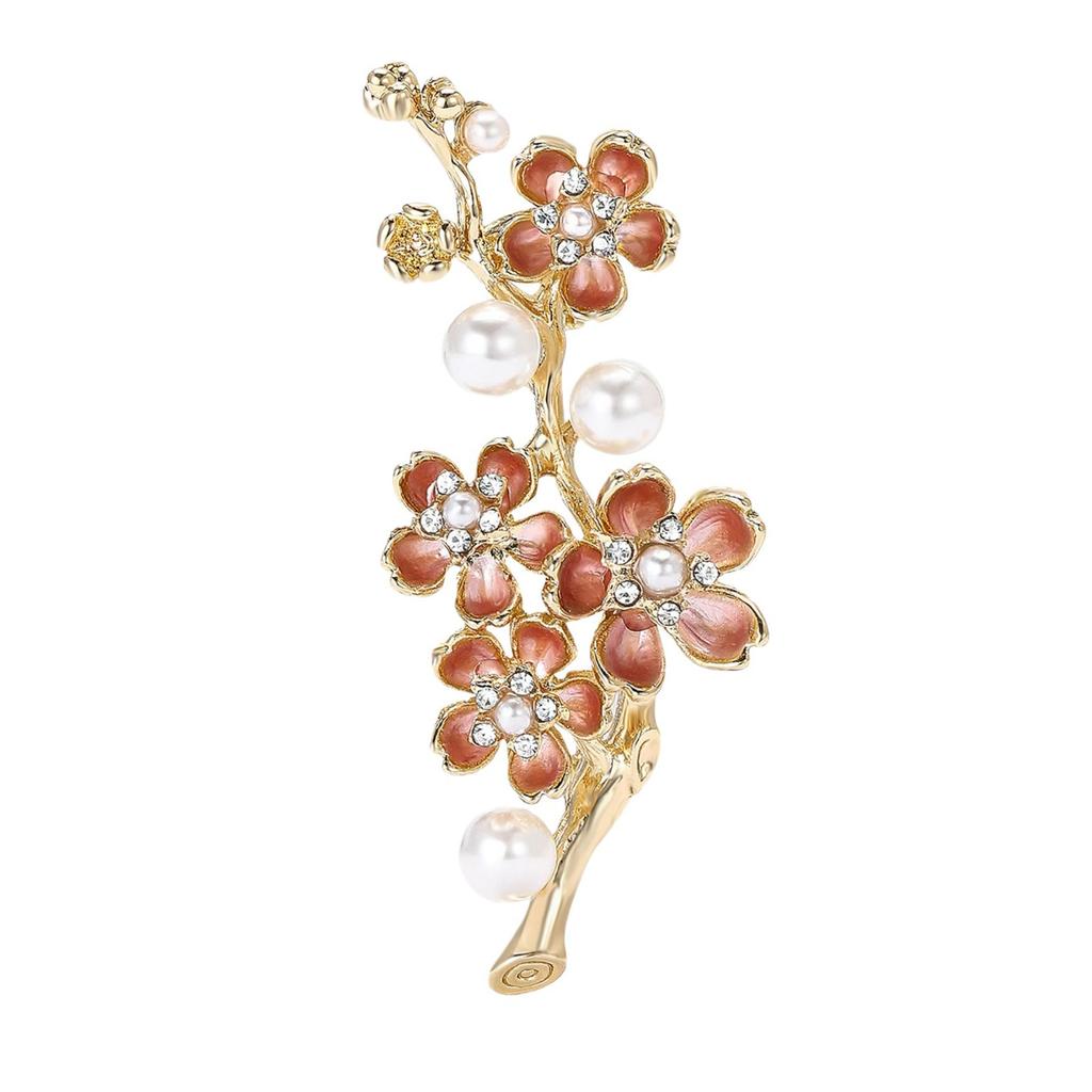 Exquisite Plum Blossom Brooch, High-End Femininity Pearl Brooch, Light Luxury, Niche Design Sense, Pin Coat, Cheongsam With