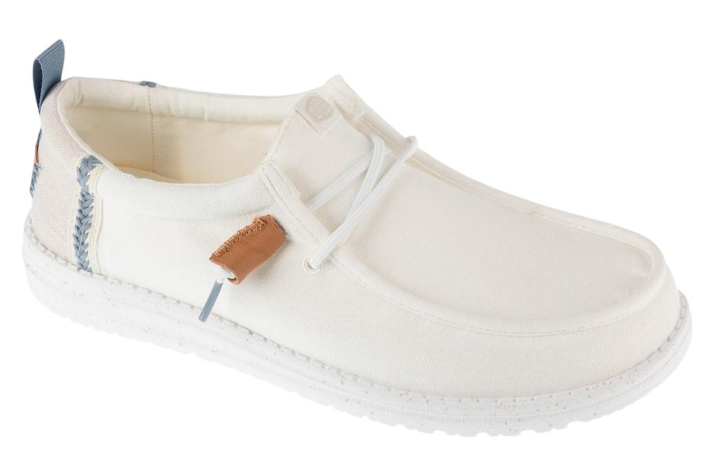 Hey Dude Wally Summer Linen, Mens white Sneakers