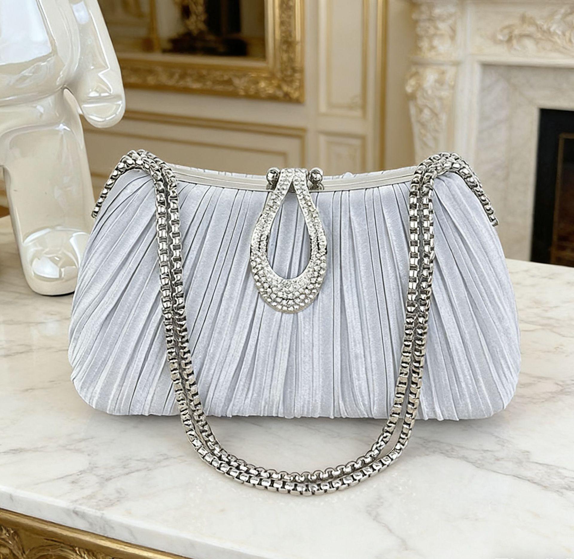 

New Pure Color Pleated Evening Bag Simple Versatile Trendy Qipao Ball Bride Women s Handbag Cross-Border Style Daily Match