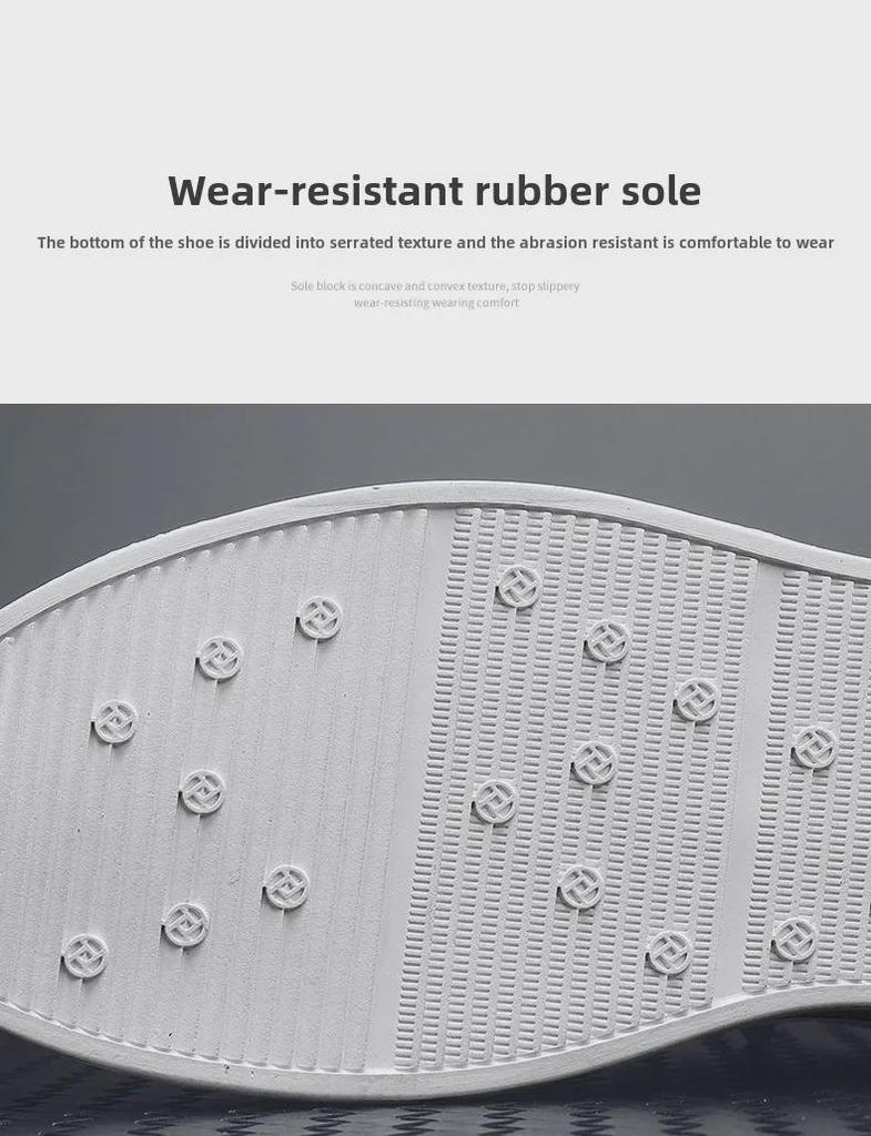 2025 Summer Men's Casual Leather Sneakers - Trendy, Non-Slip, Low-Top Sports Shoes