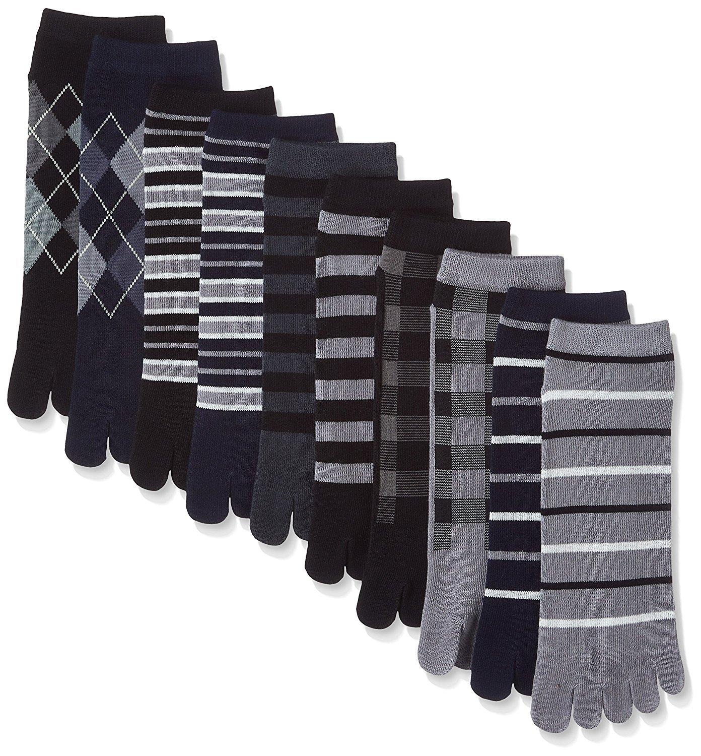 

Однотонные носки [box408] Мужские носки с пятью пальцами, набор из 10 пар, цвета, с пяткой, с пятью пальцами (27-29см)