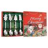Durable Stainless Steel Christmas Spoon Set 4Pcs Adorable Snowman Santa Tree Handle Flatware for Daily Xmas Dining Use