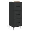Drawer Cabinet Black 33 x 34.5 x 89.5 cm Particleboard