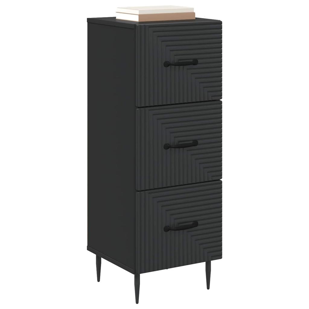 Drawer Cabinet Black 33 x 34.5 x 89.5 cm Particleboard