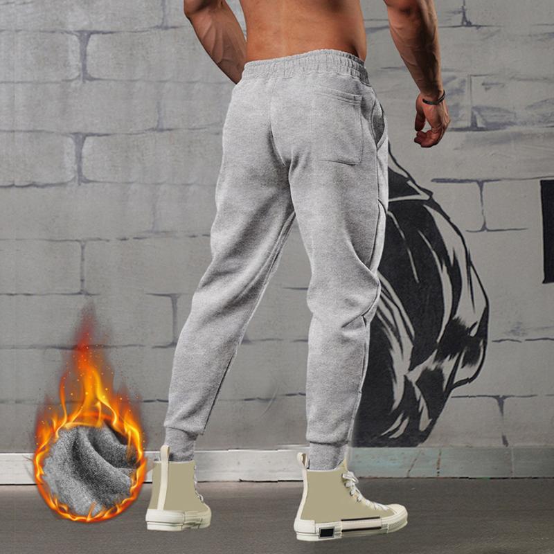 الرجال فضفاض الرباط قيعان السراويل المستقيمة أقدام مجمعة الرجال بانت Sweatpants بلون