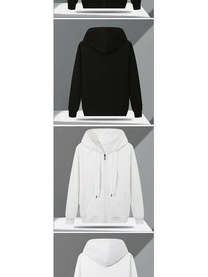 Unisex Warm Hooded Cardigan: Autumn & Winter Thick Fleece Casual Jacket