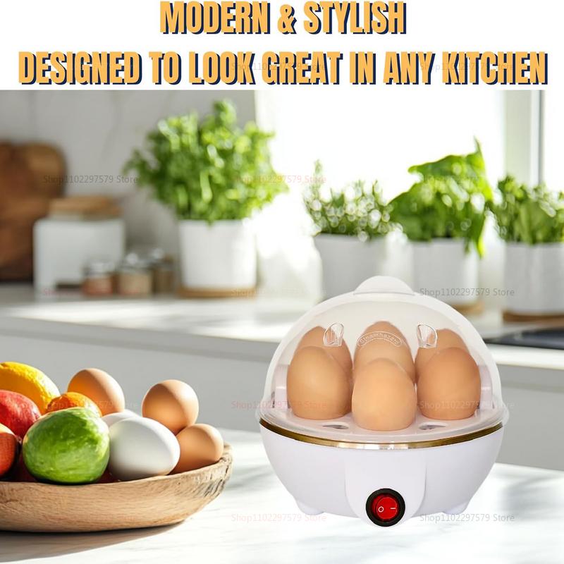 Cuoci uova smart, Cuoci uova bianco, Bollitore elettrico per uova, Mini cuoci uova multifunzione, Vaporiera, Affogauova per uso in cucina