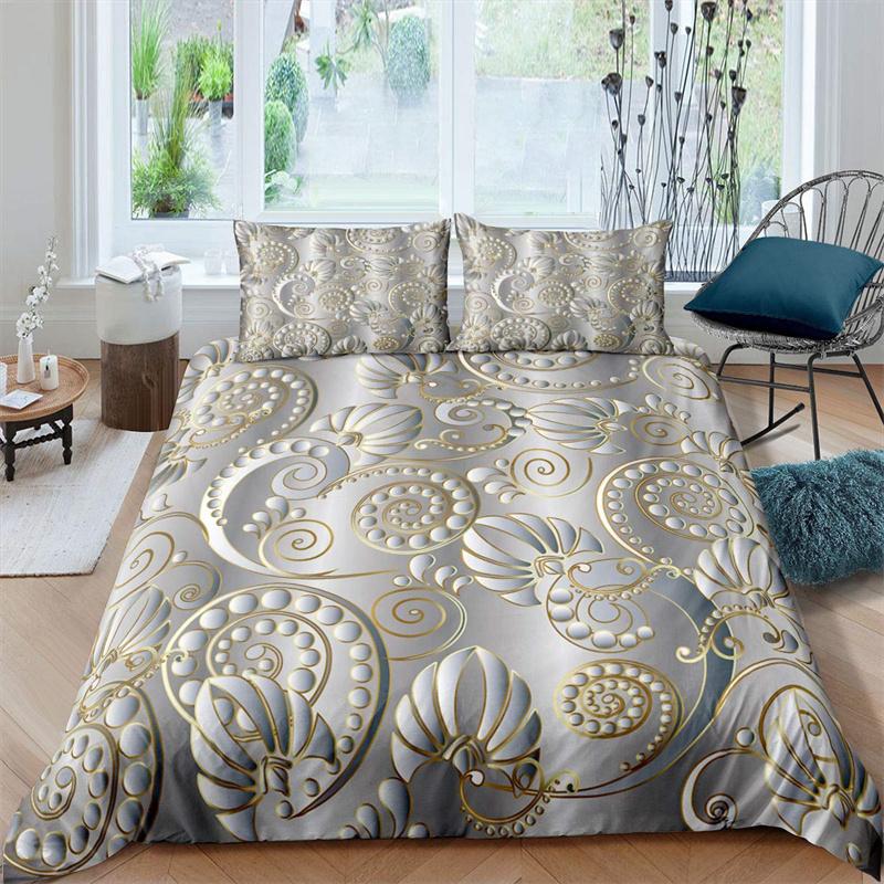 

Комплект постельного белья Rustic Flower White из микрофибры с изображением листьев деревьев и цветов, комплект пододеяльников с 3D-принтом и наволочками, декор комнаты EU single(135x200cm)