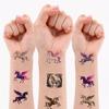54pz Tatuaggi Temporanei Unicorno Adesivi Carini Cartone Animato Impermeabili Usa e Getta Adesivi per il Corpo Bambini Ragazzi Ragazze Body Art Tatuaggi per le Braccia