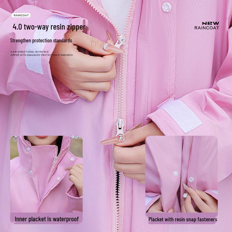 Men's Thickened Long Rainproof Poncho for Heavy Rain - Full-Body One-Piece Outerwear