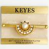 Vintage Brosche Vintage Accessoires KEYES Made in Canada Gold 22KGP Perle 111715 [Raport Auswahl]