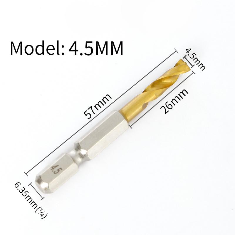 High Hardness 2-10Mm Twist Drill Bit Hex Shank Ultra-Short Hole Opener Stainless Steel Special Drill Wood Metal
