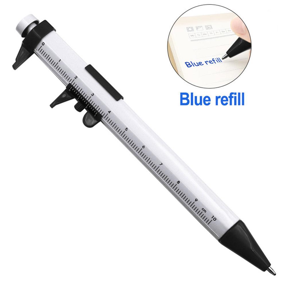 2 in 1 Vernier Caliper Pen Ball-Point 0.5mm Ballpoint Pen Ink Pen Vernier Caliper Roller Ball Pen Kid Stationery Measuring Tools