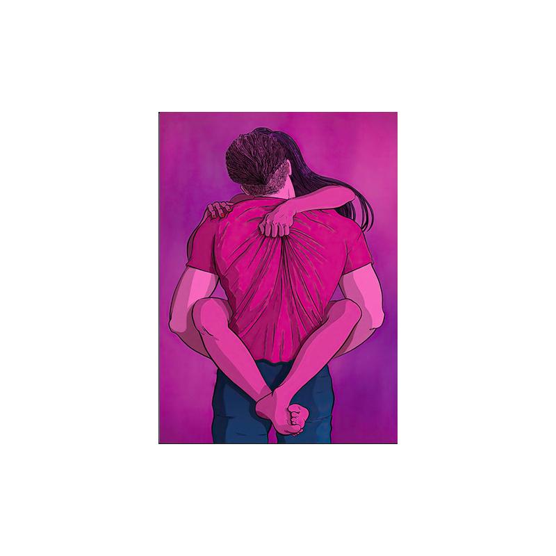 Abstrato Sexy Romântico Amante Cartaz Impressão Moderna Arte Da Parede Imagens para Bar Hotel Quarto Decoração Da Casa Mural Cuadros