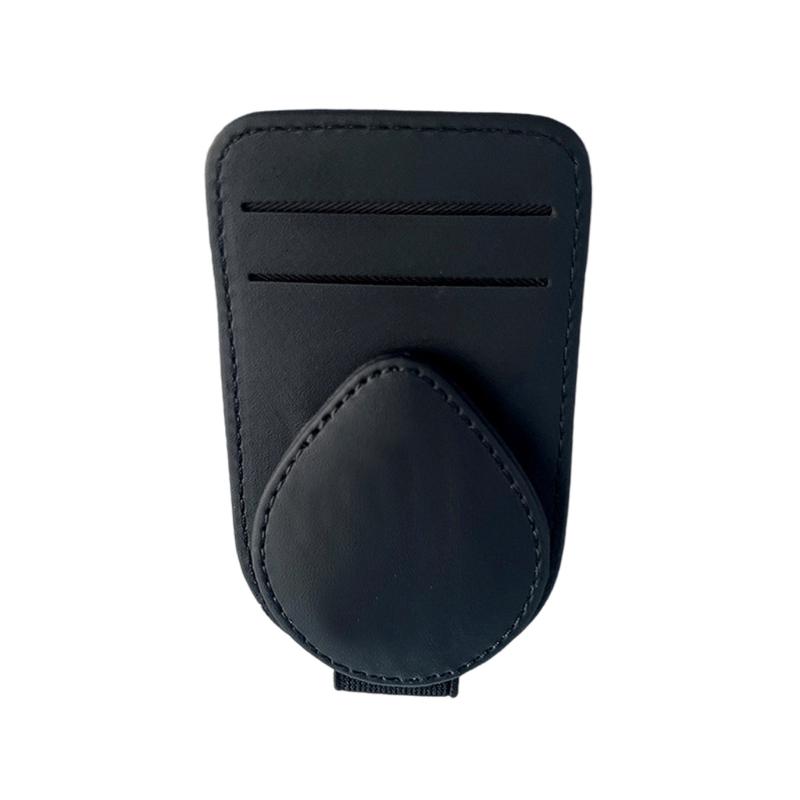 Sunglasses Holders for Car Visors Magnetic PU Leather Sunglasses Holder and Ticket Card Clip Car Visors Clip