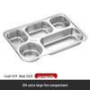 JingJingRS Extra-Large Deep Stainless Steel 5-Compartment Tray