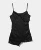ETRE AU SOMMET Double Layer Lace Back Corset Slip (Black)