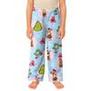 Children's Christmas Print Plush Casual Pants for Holiday Lounging and Everyday Wear