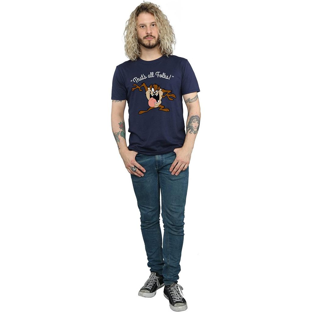 Looney Tunes Mens ThatÂ´s All Folks Taz Cotton T-Shirt