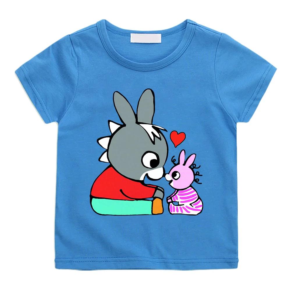 Lane Trotro 100%Cotton Cartoon T-shirts Children Boysgirls Short Sleeve Breathable Kawaii Kids High Quality O-neck Tshirts Tee