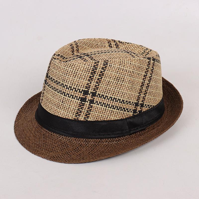 Unisex British Retro Fedora Short-Brim Round Crown Hat with Sun Protection